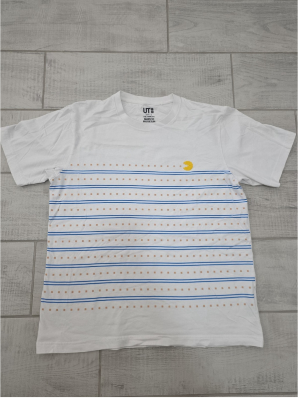 Uniqlo Pac man Namco Museum White Shirt Size Large